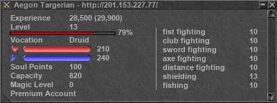 Signature for player Aegon Targerian