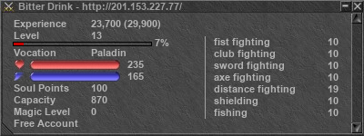 Signature for player Bitter Drink